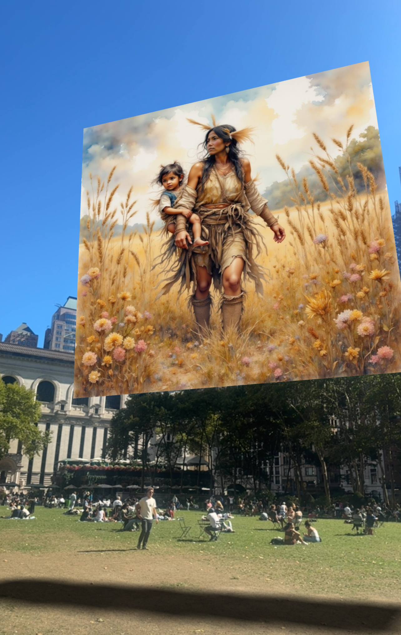 Impression of artwork Native Woman with Child