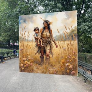 Native Woman with Child